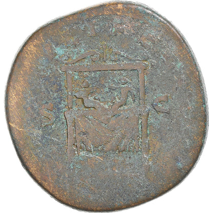Acuñar,
 
 Faustina II,
 
 Sestercio
