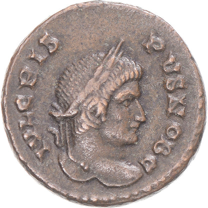 Acuñar,
 
 Crispo,
 
 Bronce Æ