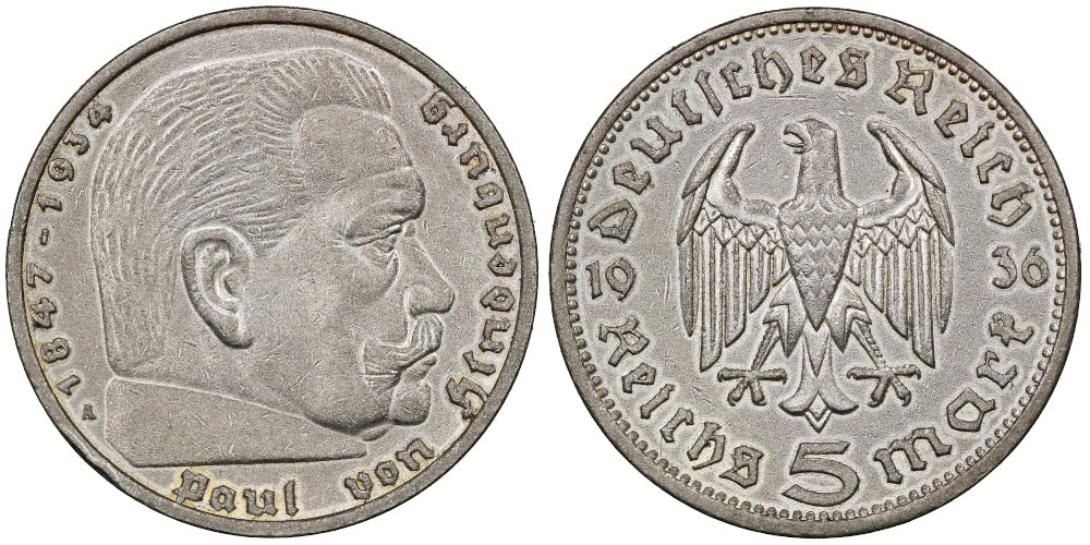 ALEMANIA 5 REICHSMARK 1936 A