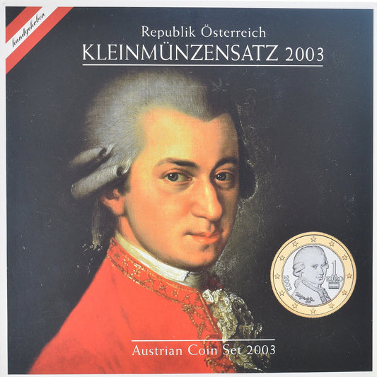 Austria, 
  
  Setze 1 ud. - 2 euros, 
  
  2003
