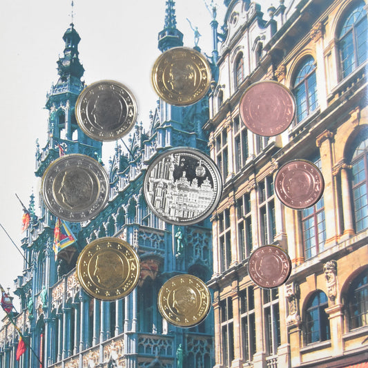 Bélgica,

1 céntimo por 2 euros,

Juego de euros - Grand'Place de Bruxelles