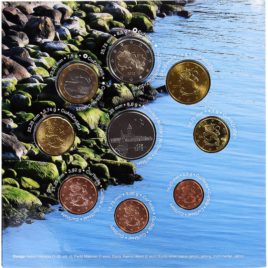 Finlandia, 

1 céntimo por 2 euros, 

2012