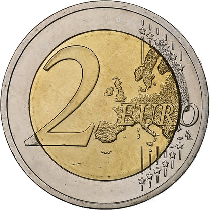 Chipre, 
  
  2 euros, 
  
  30 años Bandera de la Unión Europea