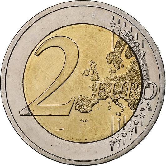 Chipre, 
  
  2 euros, 
  
  30 años Bandera de la Unión Europea