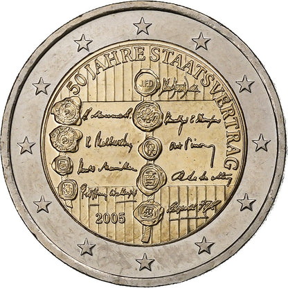 Austria, 
  
  2 euros, 
  
  Österreichischer Staatsvertrag