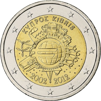 Chipre,

2 euros,

Eurocopa 2002-2012