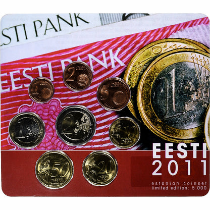 tierra del este, 
  
  Setze 1 ud. - 2 euros, 
  
  Münzkaarte.FDC