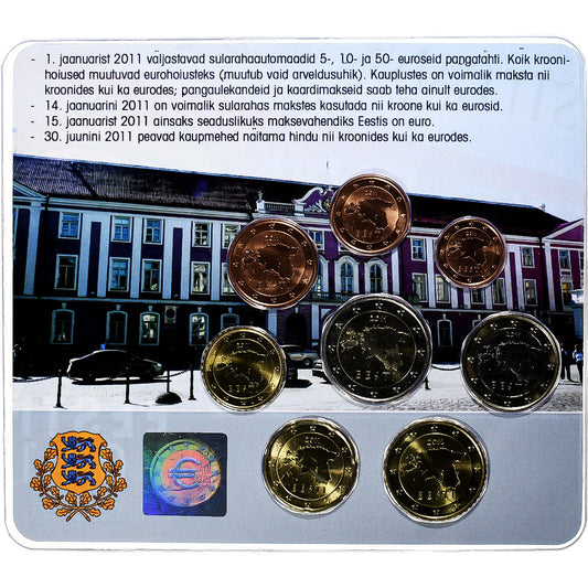 tierra del este, 
  
  Setze 1 ud. - 2 euros, 
  
  Münzkaarte.FDC