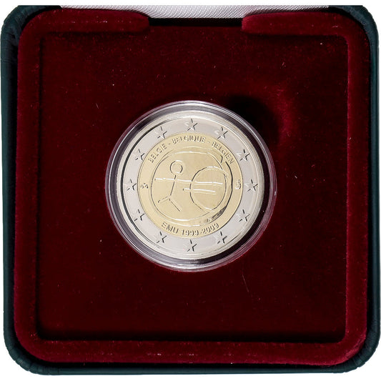 Bélgica, 

2 euros, 

Unión monetaria