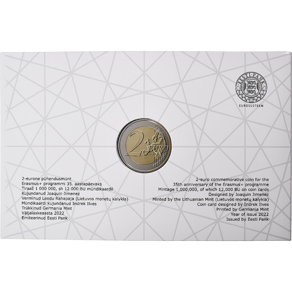 Estonia,

2 euros,

Erasmus