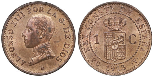 ALFONSO XIII  1 CENTIMOS 1913