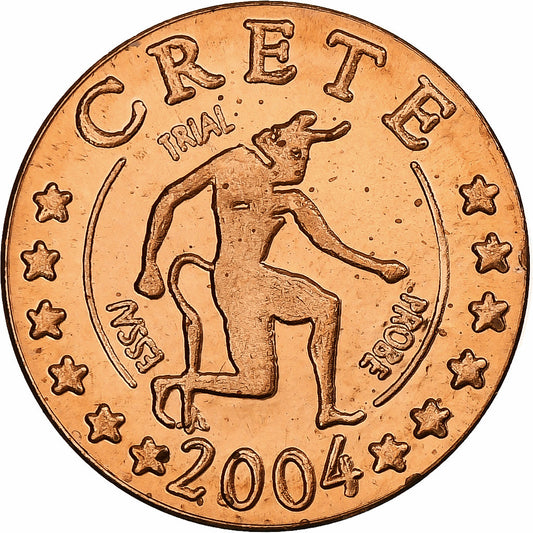 Creta,
 
 2 céntimos de euro,
 
 Fantasía-Euro-Muster