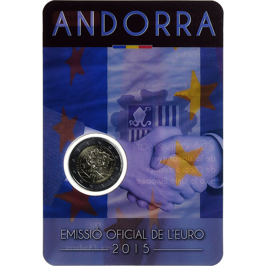 andorra, 
  
  2 euros, 
  
  25. Jahretag des Abkommen mit der UE
