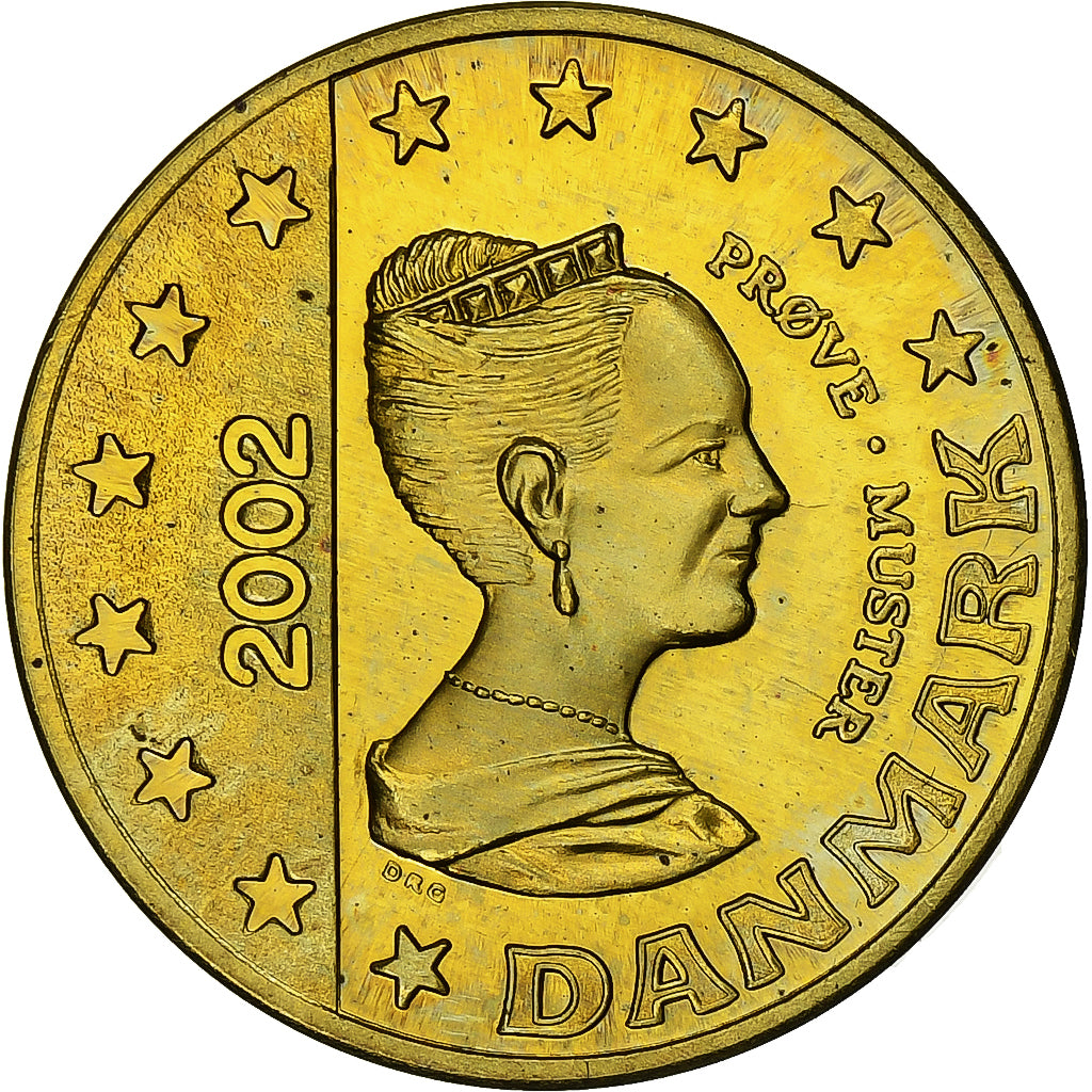 Dinamarca,

Margrethe II.,

50 céntimos de euro