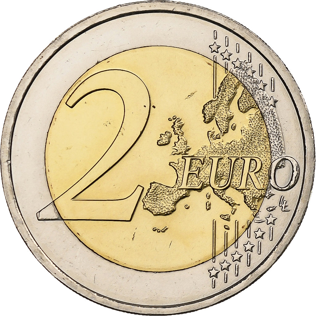 Austria, 
  
  2 euros, 
  
  30 Jahre vor dem Drapeau de l'UE