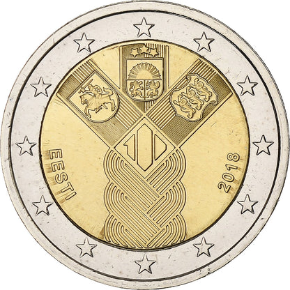 tierra del este, 
  
  2 euros, 
  
  Unabhängige baltische Staaten