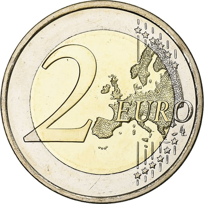 Finlandia, 
  
  2 euros, 
  
  10 años Euro-Bargeld