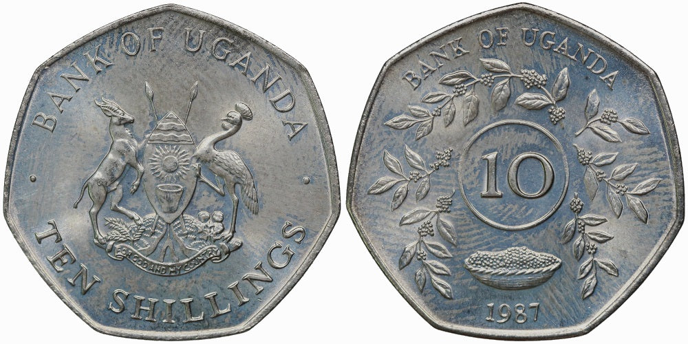 UGANDA 10 SHILLINGS 1987