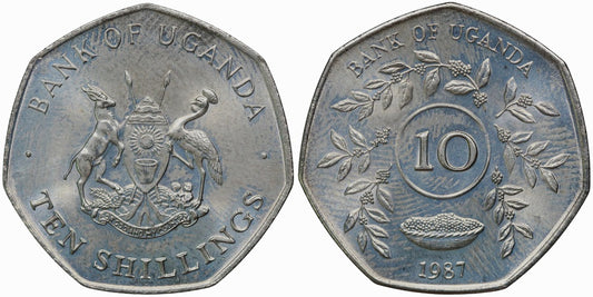 UGANDA 10 SHILLINGS 1987