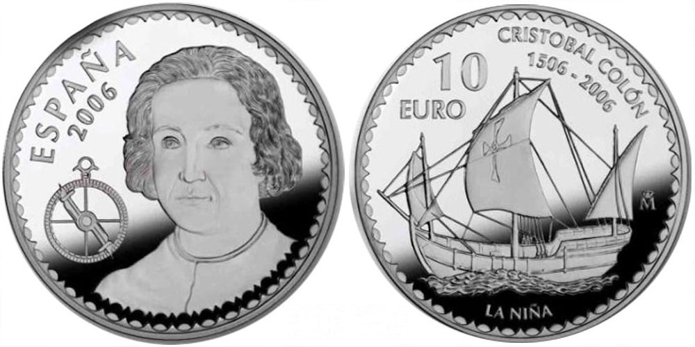 ESPAÑA 10 EUROS 2006 CRISTOBAL COLON – LA NIÑA