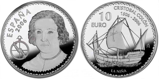 ESPAÑA 10 EUROS 2006 CRISTOBAL COLON – LA NIÑA