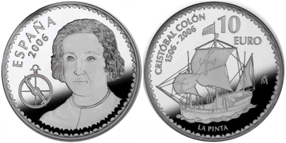 ESPAÑA 10 EUROS 2006 CRISTOBAL COLON – LA PINTA