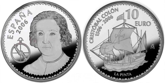 ESPAÑA 10 EUROS 2006 CRISTOBAL COLON – LA PINTA