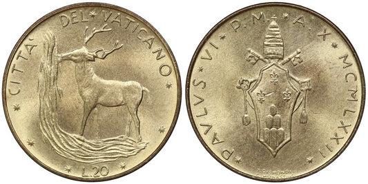 VATICANO 20 LIRAS 1972