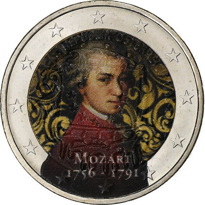 Austria,

2 euros,

Mozart