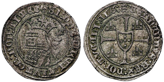 PORTUGAL  1 BARBUDA S/F (1367-1383) FERNANDO I