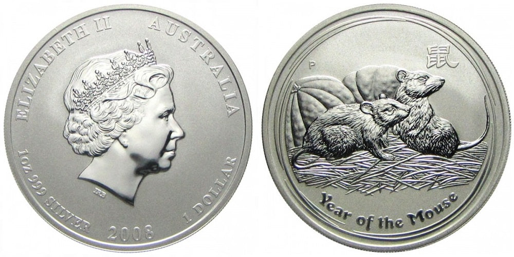 AUSTRALIA 1 DOLAR 2008 AÑO DE LA RATA