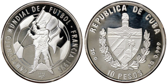 10 PESOS 1996 MUNDIAL DE FRANCIA’98