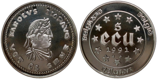 BELGICA 5 ECUS 1991 CARLOS I