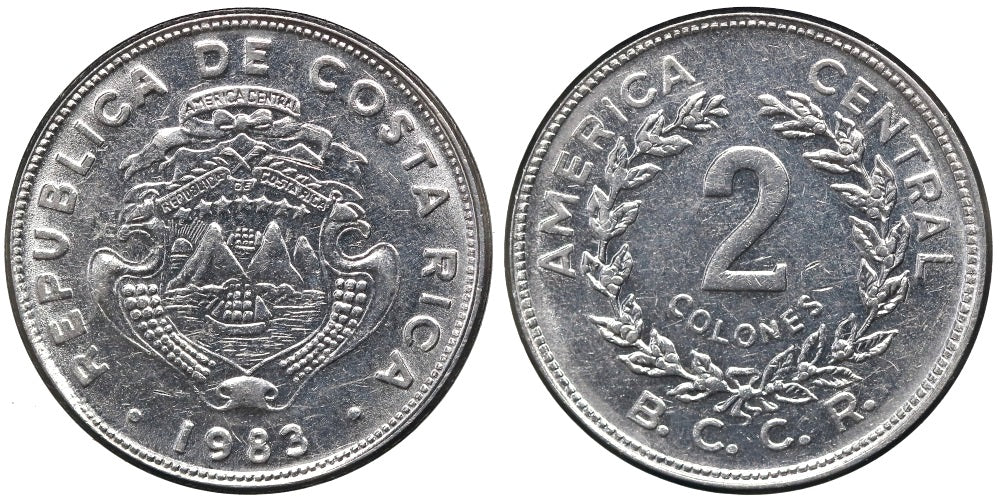 COSTA RICA 2 COLONES 1983