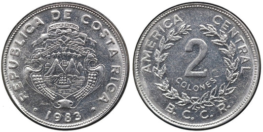 COSTA RICA 2 COLONES 1983