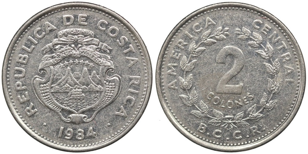 COSTA RICA 2 COLONES 1984
