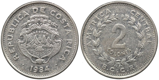 COSTA RICA 2 COLONES 1984