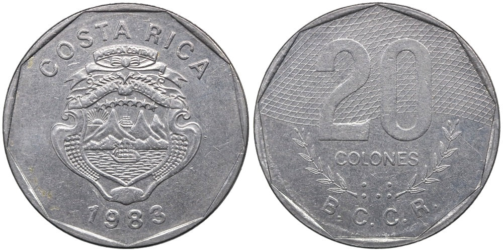 COSTA RICA 20 COLONES 1983