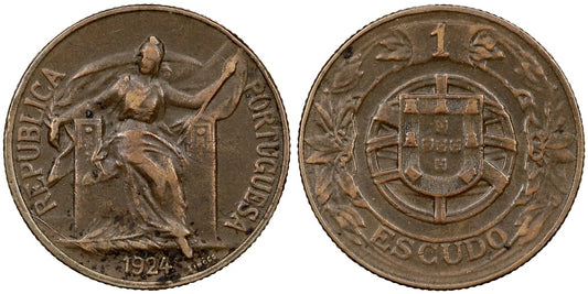 PORTUGAL 1 ESCUDO 1924