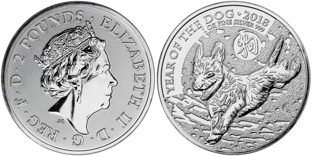 INGLATERRA 2 LIBRAS 2018 AÑO DEL PERRO