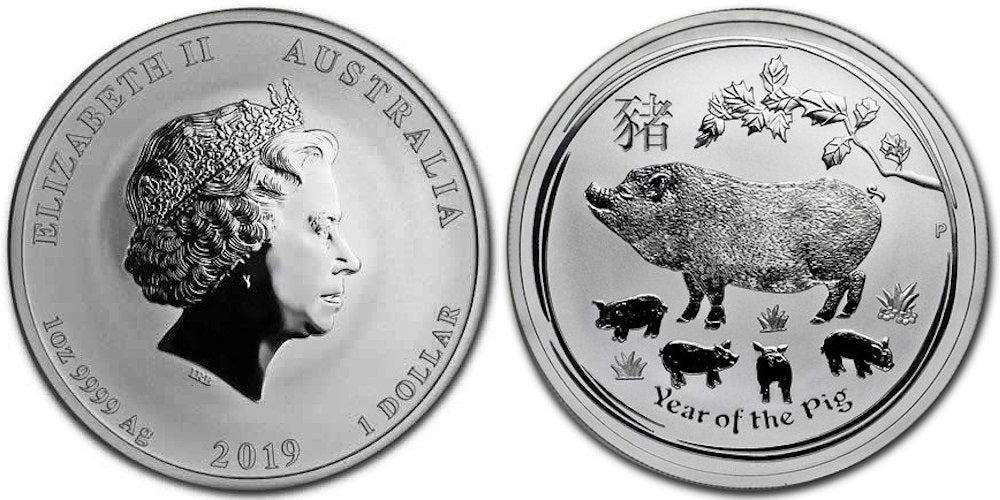 AUSTRALIA 1 DOLAR 2019 AÑO DEL CERDO