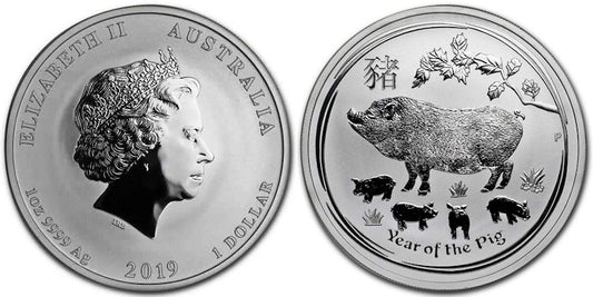 AUSTRALIA 1 DOLAR 2019 AÑO DEL CERDO