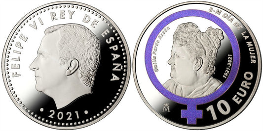 ESPAÑA 10 EUROS 2021 EMILIA PARDO BAZAN