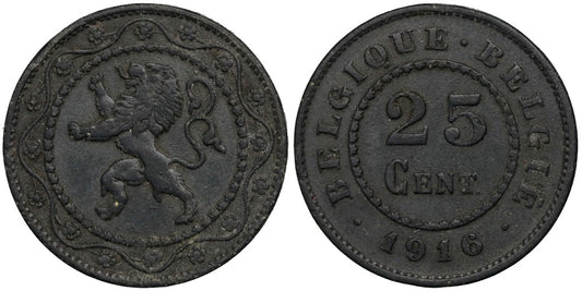 BELGICA 25 CENTIMES 1916