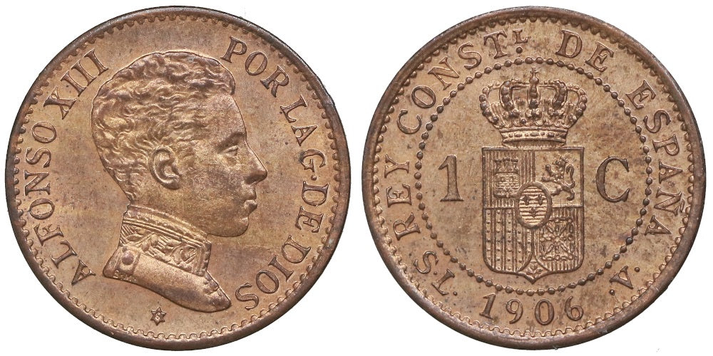ALFONSO XIII  1 CENTIMO 1906