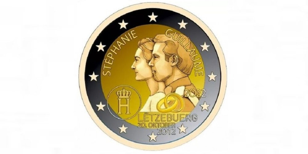 2 EUROS LUXEMBURGO 2022  10º ANIVERSARIO DE LA BODA