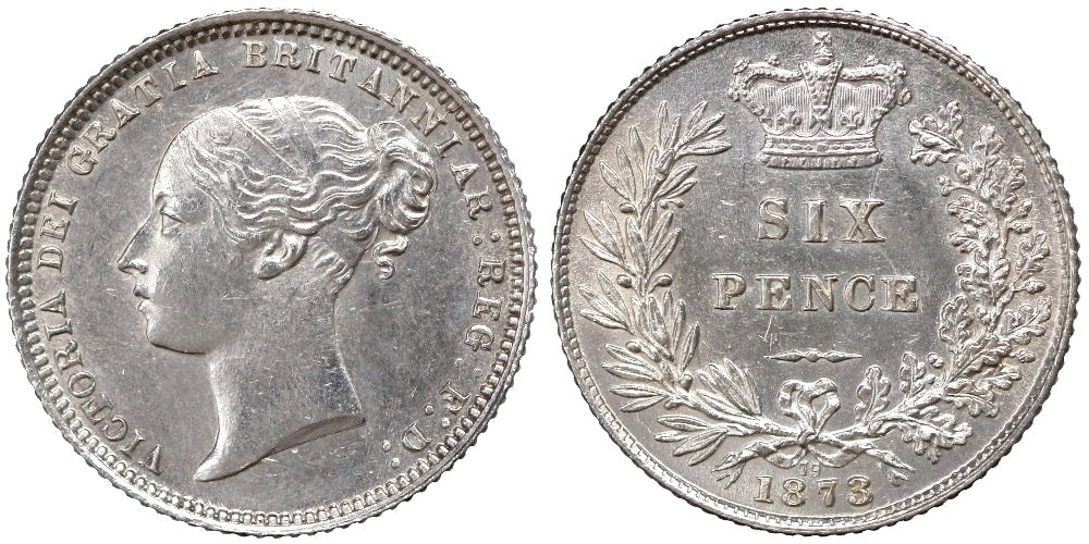 INGLATERRA 6 PENIQUES 1873