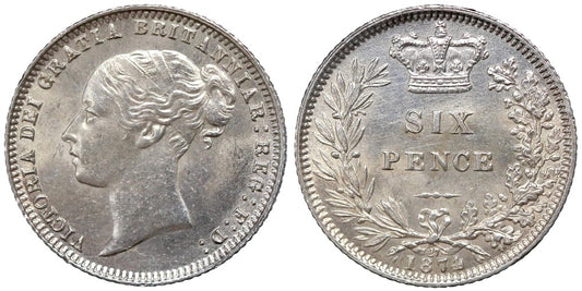 INGLATERRA 6 PENIQUES 1874