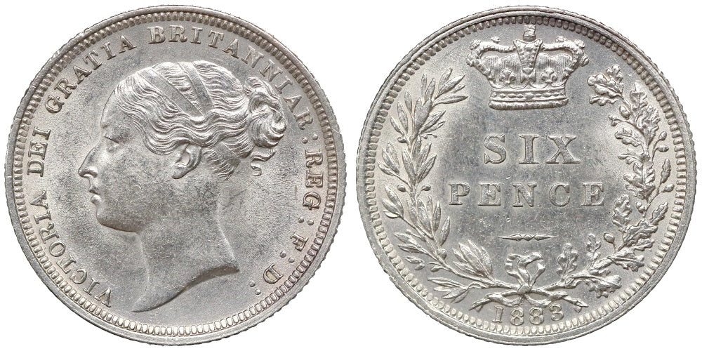 INGLATERRA 6 PENIQUES 1883
