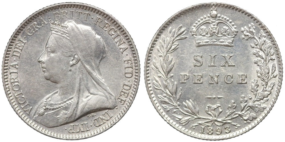 INGLATERRA 6 PENIQUES 1893